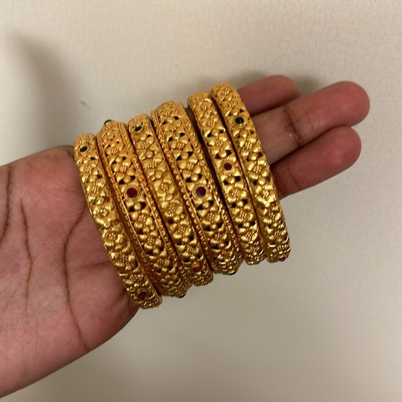 Gold Plated Bangles size 2.6 - Picture 2 of 2